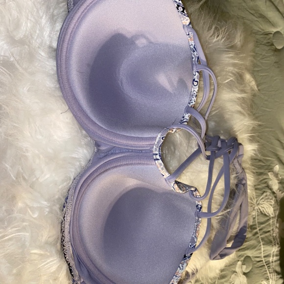 NWOT Ambrielle Purple And Silver Crossover Swim Bikini Top Size D (s16) - Picture 5 of 5